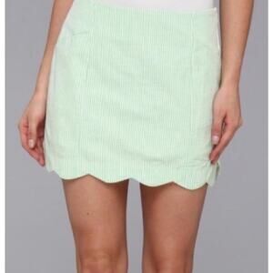 Lilly Pulitzer Seersucker Scalloped Skort Green Size 2